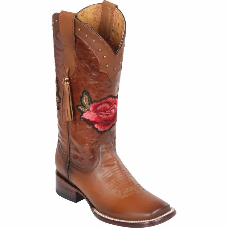 Men's western boots with a rubber sole for traction on various surfacesWomen's Quincy Wide Square Toe Boot Q322RT4251