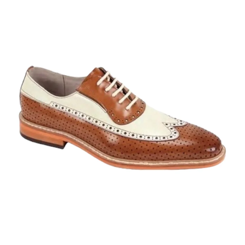 Suede men's casual shoes in earthy tonesGIOVANNI: Rio Wing Tip Lace Up