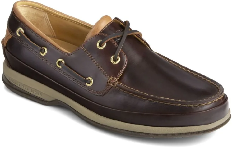 Men's casual shoes with a rubber toe cap for protectionSperry Gold Boat ASV Amaretto