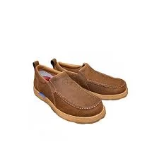 Men's casual shoes with a floral print for a unique styleTwisted X Men’s Tawny Brown CellStretch Wedge Slip on Driving Moc MCAX004